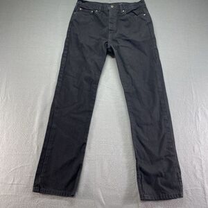 George Jeans Mens 33x32 Black Mid Rise Regular Mark‎ Fuhs Straight Preppy